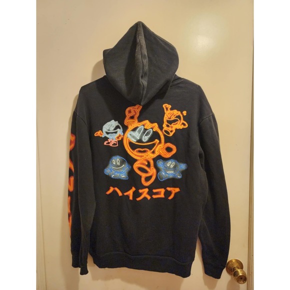 PAC-MAN Sweatshirt Mens Medium  Hoodie Sweater Unisex Pullover 80s - Picture 4 of 11